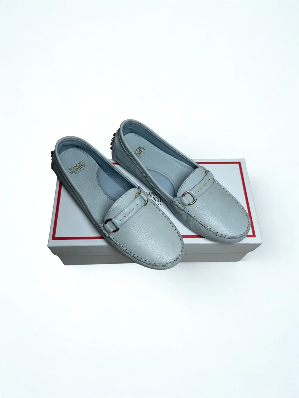 Men's Leather Bit Loafers in Light Gray